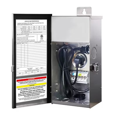 Envision LED 150W Multi-Tap Outdoor Transformer, Input, Stainless Steel, 120V, WMT-LV-150W-SS