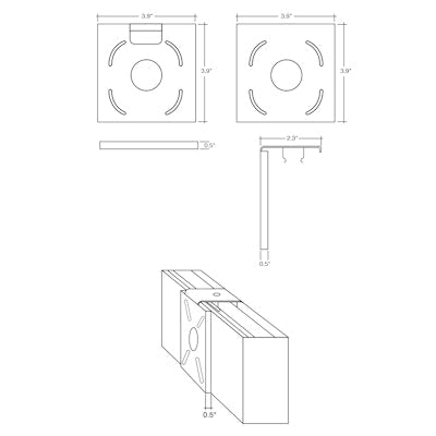 Envision LED Wall Mount Kit for AL"2, AL"-WM-WH