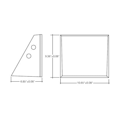 Envision LED FC-Line, Modern Trapezoid Wall Packs, 3CCT Selectable 30k/40k/50k, White, LED-WPFC-TRZ-5P60-TRI-WH-PC