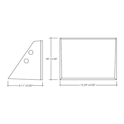 Envision LED FC-Line, Modern Trapezoid Wall Packs, 3CCT Selectable 30k/40k/50k, Black, LED-WPFC-TRZ-5P120-TRI-BL-PC
