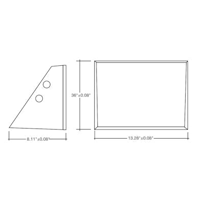 Envision LED FC-Line, Modern Trapezoid Wall Packs, 3CCT Selectable 30k/40k/50k, Bronze, LED-WPFC-TRZ-5P120-TRI-BZ-PC