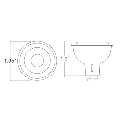 Envision LED MR-16 (GU-10) LED, Lux-Line, 5CCT Selectable 27K/30K/35K/40K/50K, White, LED-GU10-6.5W-5CCT