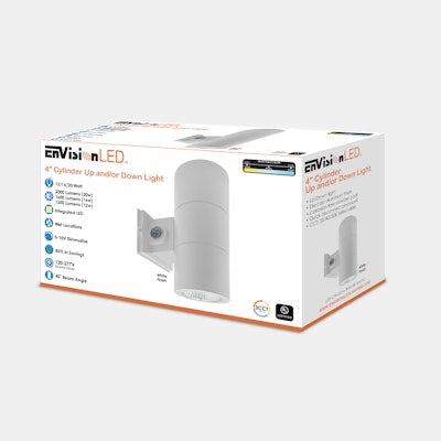 Envision LED 4" Cylinder Up and/or Down Light, ARCY-Line, 3CCT Selectable 30k/40k/50k, White, LED-CYA-UD-4-3P20-TRI-WH-PC