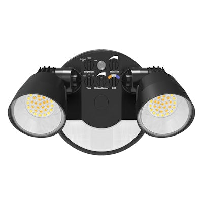 Envision LED Security Flood Light with Motion Sensor, 3CCT Selectable 30k/40k/50k, Black, LED-XSL2R-2P25-TRI-BL-PIR