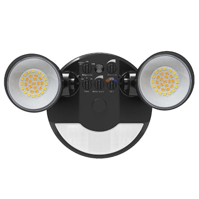 Envision LED Security Flood Light with Motion Sensor, 3CCT Selectable 30k/40k/50k, Black, LED-XSL2R-2P25-TRI-BL-PIR