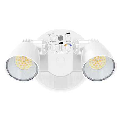 Envision LED Security Flood Light with Motion Sensor, 3CCT Selectable 30k/40k/50k, White, LED-XSL2R-2P25-TRI-WH-PIR