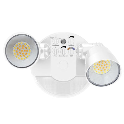 Envision LED Security Flood Light with Motion Sensor, 3CCT Selectable 30k/40k/50k, White, LED-XSL2R-2P25-TRI-WH-PIR