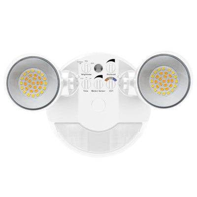 Envision LED Security Flood Light with Motion Sensor, 3CCT Selectable 30k/40k/50k, White, LED-XSL2R-2P25-TRI-WH-PIR