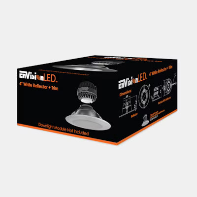 Envision LED 4" CADM, Reflector + Trim, White, CADM-4-WH