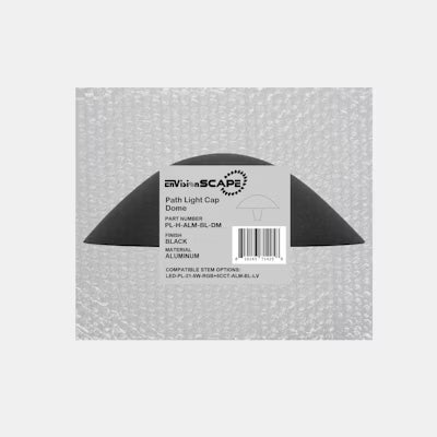 Envision LED Path Light Cap, Dome, Black, PL-H-ALM-BL-DM