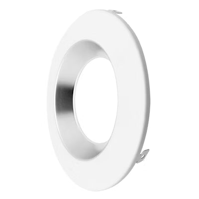 Envision LED 6" CMD, Clear-Specular Haze Reflector + Trim, White, CMD-TRIM-6-CSH-WH-SM