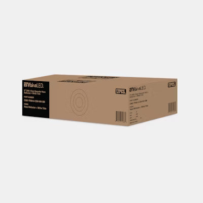 Envision LED 8" CMD, Clear-Specular Haze Reflector + Trim, White, CMD-TRIM-8-CSH-WH-SM
