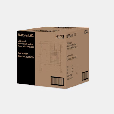 Envision LED New Construction Plate, 1" 2 3.5" 4" 5" 6" Canless Downlights, CUNV-NC-ICAT-6SQ