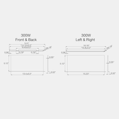 Envision LED ARL3, OPTIC-Line, 4 Piece Shield for 5P300 BACK/FRONT/SIDES, White, ARL3-3B-XL-HSS-WH