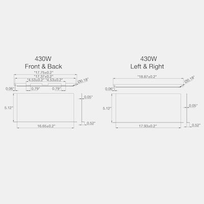 Envision LED ARL3, OPTIC-Line, 4 Piece Shield for 5P450 BACK/FRONT/SIDES, Bronze, ARL3-3B-XXL-HSS-BZ