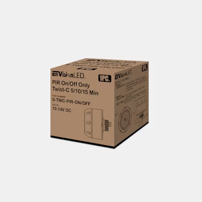 Envision LED PIR On/Off Only, Twist-C 3-P", White, S-TWC-PIR-ON/OFF