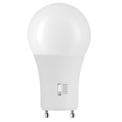 Envision LED, A19 GU24 60W Equivalent, 5CCT Selectable 27K/30K/35K/40K/50K, Frosted, LED-A19GU24-9W-5CCT