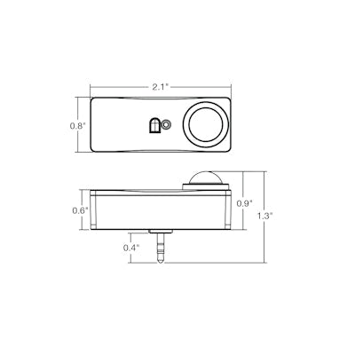 Envision LED Audio Jack Sensor PIR Sensor, White, S-AUD-PIR-1