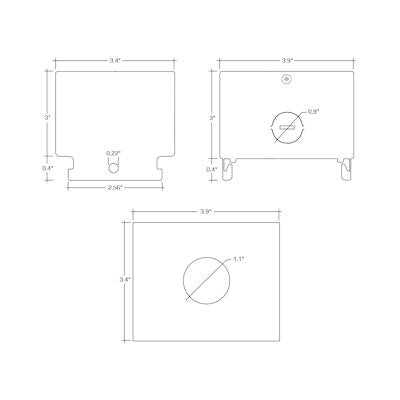 Envision LED LHB, Pendant mount bracket for 440w, White, LHB-3P440-PDM