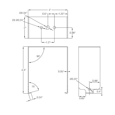 Envision LED LHB, Surface mount bracket for 440w, White, LHB-3P440-SM