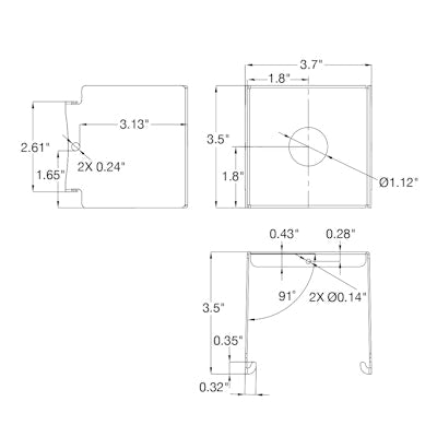 Envision LED Pendant Mount Bracket for OPT, LHB-OPT-PDM