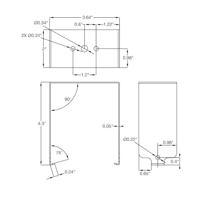 Envision LED Surface Mount Bracket for OPT, LHB-OPT-SM