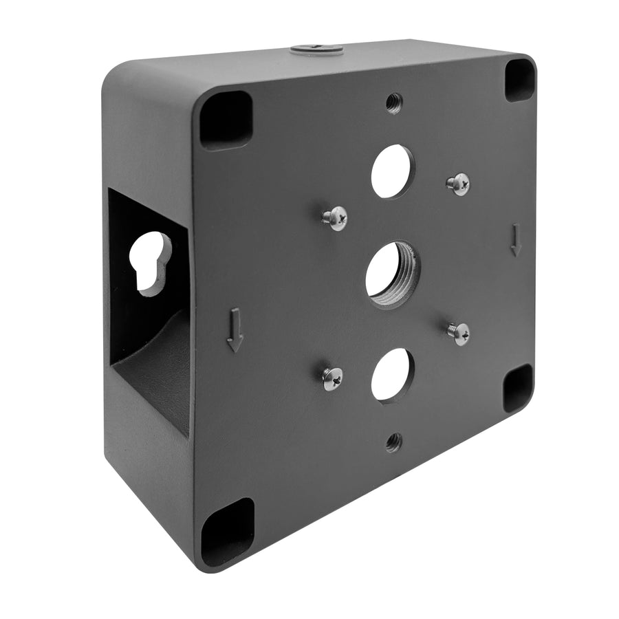 Envision LED WPFC-ARC Wall Mount Bracket, Conduit Runs, Black, WPFC-ARC-JBox-BL