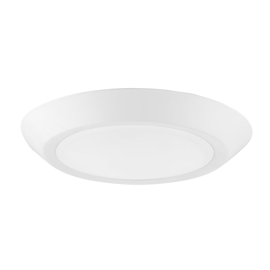 Envision LED 6 In. Disk Light Cusp-Line, 11W, CCT Selectable, 120V, Triac Dimming, White, LED-CDSK-6-11W-5CCT-WH