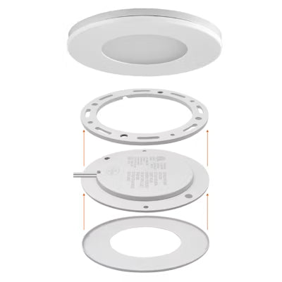 Envision LED Undercabinet Puck Light, 3W, CCT/27k/30k/40k, 12V, White, LED-PCK-3W-STRI-12V