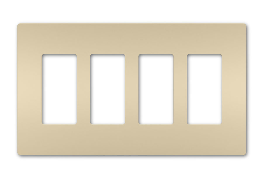 radiant® 4-Gang Screwless Wall Plate, Ivory