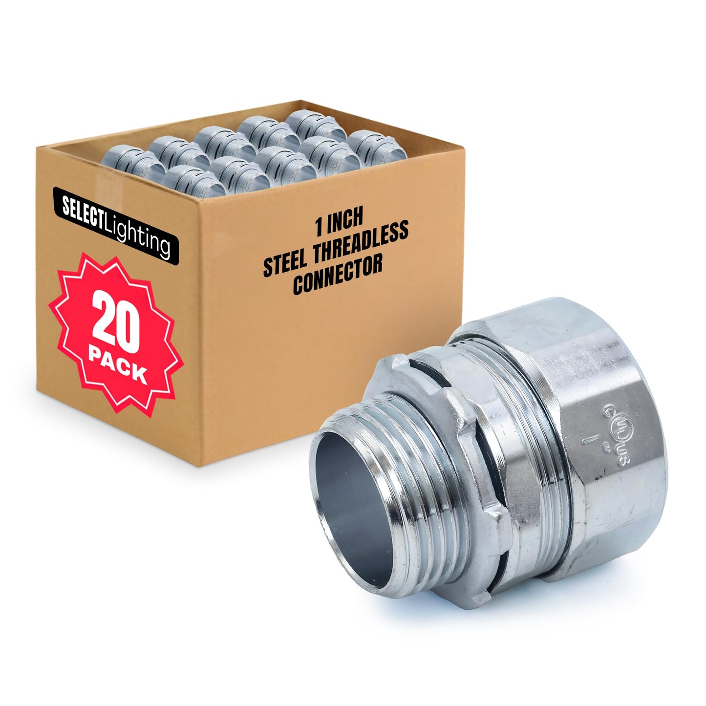 SELECT Lighting Threadless Conduit Connector – Zinc Plated Steel Electrical Fitting