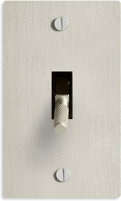 Select Lighting Satin Nickel Plated Toggle Switch, 15A 120V AC Wall Mount, 3-Way Compatible Vintage Style Single Pole with Faceplate & Switch Module