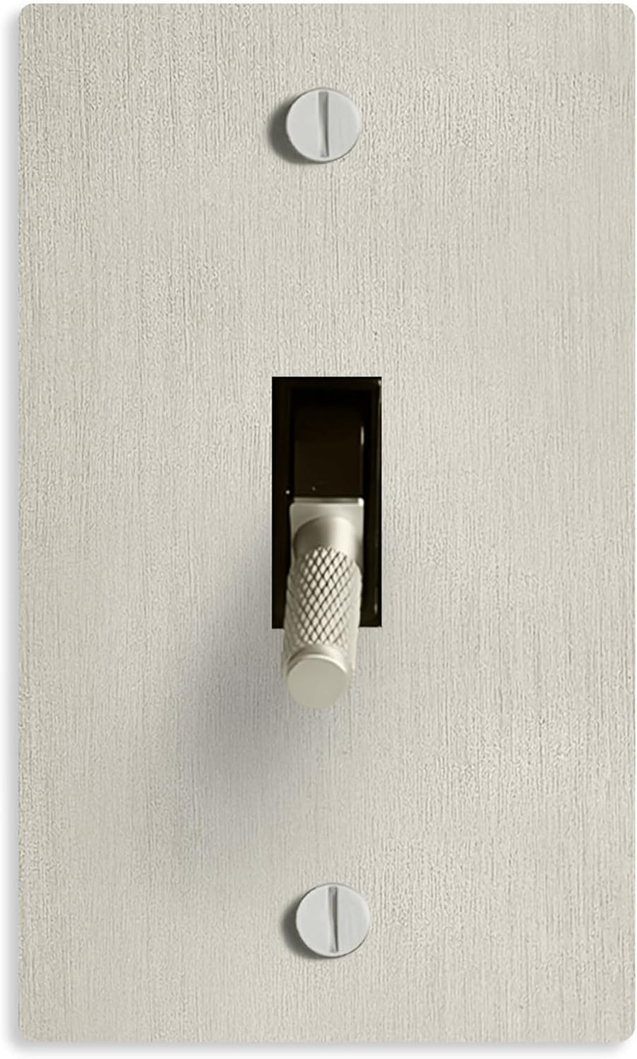 Select Lighting Satin Nickel Plated Toggle Switch, 15A 120V AC Wall Mount, 3-Way Compatible Vintage Style Single Pole with Faceplate & Switch Module