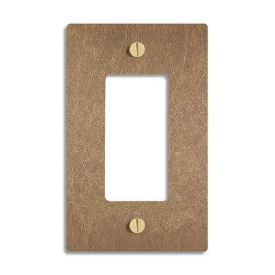 Select Vintage Brass Wall Plate Cover, Electrical Receptacle Outlet Faceplate, GFI/Rocker Decorator Light Switch Cover