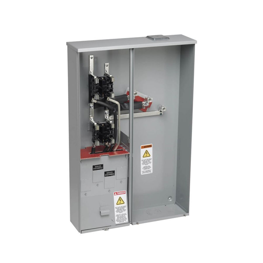 Eaton B-Line NEC 2020, EUSERC, 2 Position Vertical Meter Pack, 100 Amp Unit Meter, 225 Amps Buss, Ring type, 3R, Underground Only, Flush Mount, 2012 F