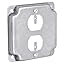 SELECT 5 Pack 4-Inch Square (4S) Electrical Outlet Box Cover, 1/2-Inch Raised Industrial Box Cover, GFCI Outlet Cover, 2 x Decora Switch Receptacle Outlet Cover