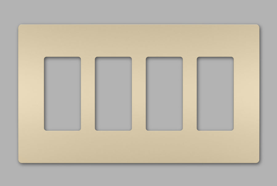radiant® 4-Gang Screwless Wall Plate, Ivory