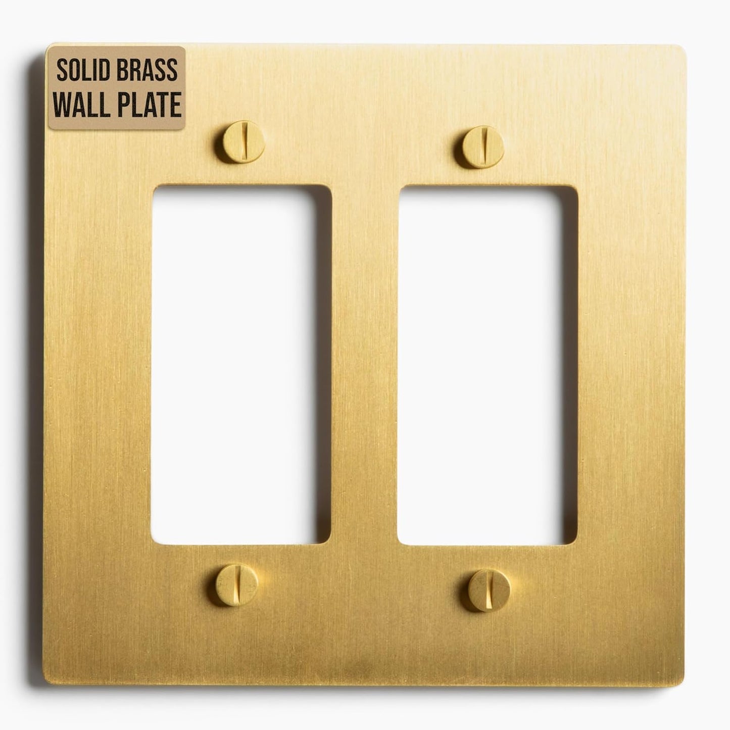 Satin Brass Wall Plate, Electrical Receptacle Wall Outlet Faceplate, GFI/Rocker Decorator Light Switch Cover