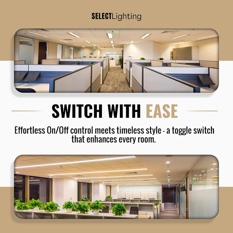 Select lighting White with Brass Wall Plate Cover, Electrical Receptacle Outlet Faceplate, GFI/Rocker Decorator Light Switch Cover