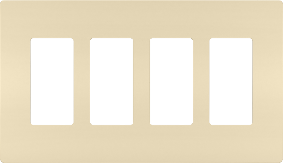 radiant® 4-Gang Screwless Wall Plate, Ivory