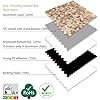 Select 5 Pack Hexagon Peel and Stick Backsplash Tiles, Self Adhesive Metal Backsplash Stick On Aluminum Tiles for Kitchen Bathroom, 12” x 12” Wall Tiles w/10 Edge Pieces, Brushed Gold
