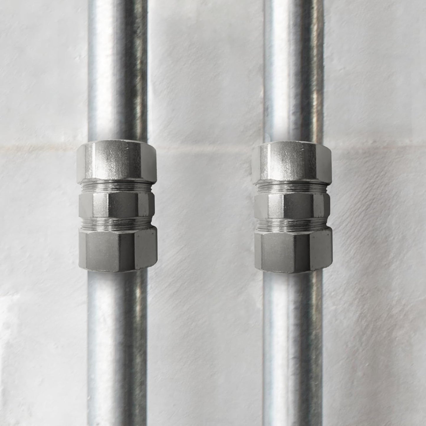 SELECT 5 Pack Lighting Threadless Coupling, 1-1/2 Inch Zinc Plated Steel Coupling, Electrical Conduit Fittings for Indoor and Outdoor Use