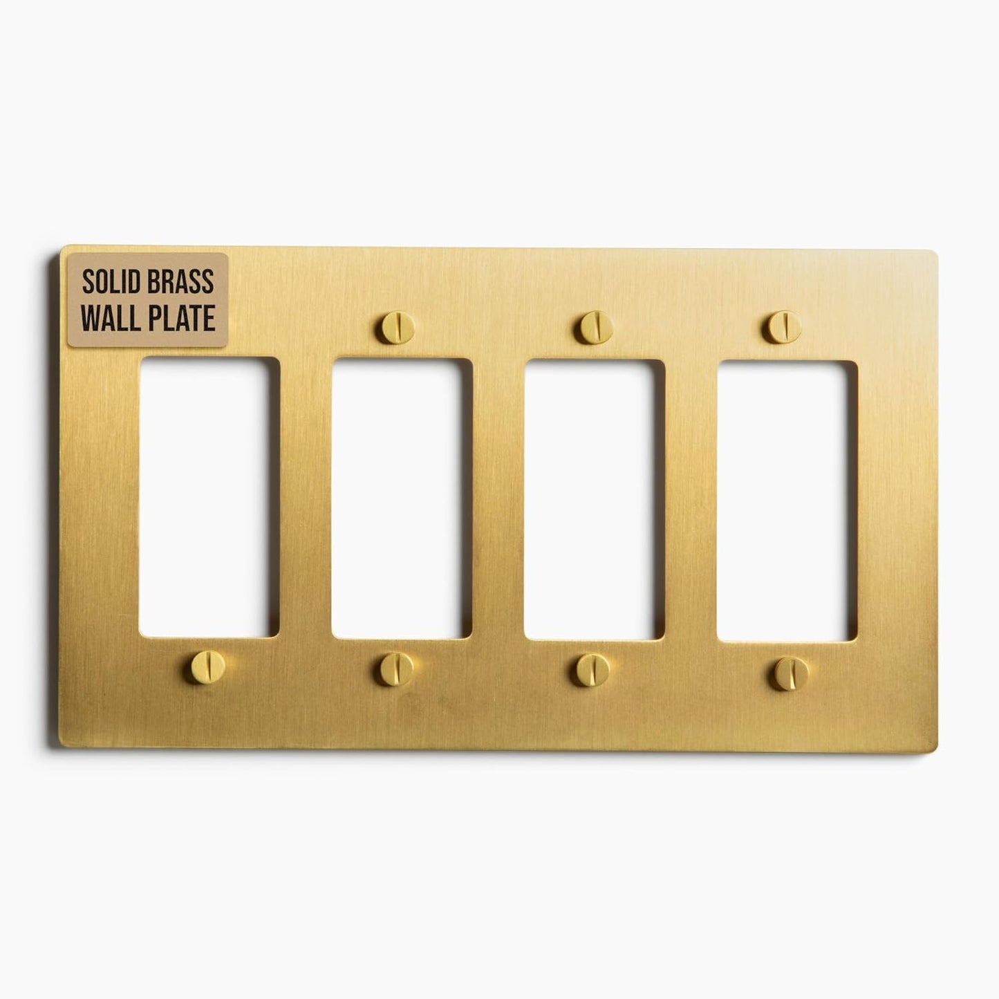 Satin Brass Wall Plate, Electrical Receptacle Wall Outlet Faceplate, GFI/Rocker Decorator Light Switch Cover