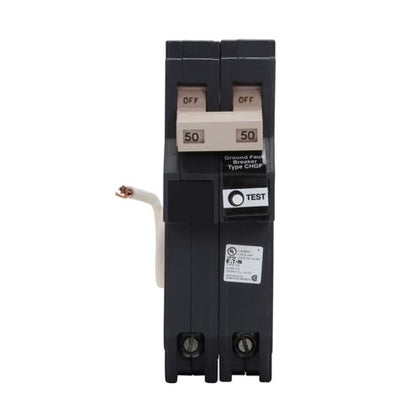 Eaton CH 2-Pole GFCI Breaker, 60A, Pigtail, 10kAIC, Class-A GFCI, 5 mA Personnel Protection, CHFN260GF
