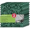 Select 5 Pack Hexagon Peel and Stick Backsplash Tiles, Self Adhesive Metal Backsplash Stick On Aluminum Tiles for Kitchen Bathroom, 12” x 12” Wall Tiles w/10 Edge Pieces, Hunter Green