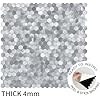 Select 5 Pack Hexagon Peel and Stick Backsplash Tiles, Self Adhesive Metal Backsplash Stick On Aluminum Tiles for Kitchen Bathroom, 12” x 12” Wall Tiles w/10 Edge Pieces, Brushed Nickel