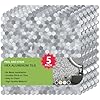 Select 5 Pack Hexagon Peel and Stick Backsplash Tiles, Self Adhesive Metal Backsplash Stick On Aluminum Tiles for Kitchen Bathroom, 12” x 12” Wall Tiles w/10 Edge Pieces, Brushed Nickel