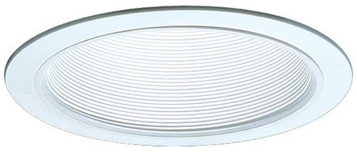 Elco Lighting 6" White Baffle Trim, Phenolic, ELP40W