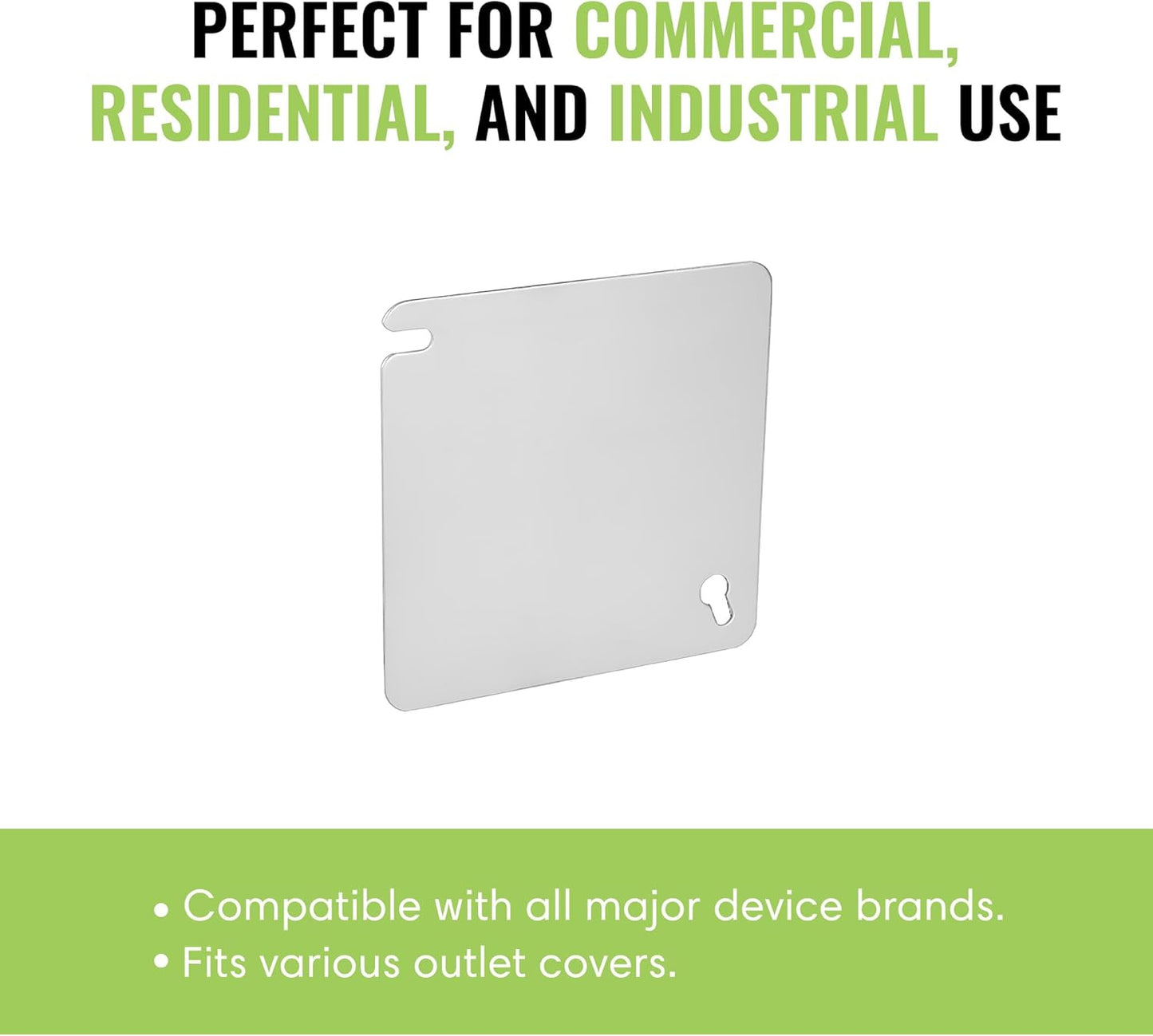 Select 10 Pack 1/2-Inch Raised 4 Inch Square (4S) One Gang Plaster Ring with Angled Slots, Mud Ring for Wiring Connections, Housing Receptacles & Switches