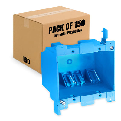 Select 12 Pack Adjustable Plastic Box 3-Gang PVC New Work Standard Switch/Outlet Wall Electrical Box 49 Cubic